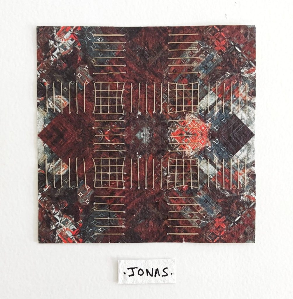 mini tapisserie numérique "Jonas" - Natacha DAVID